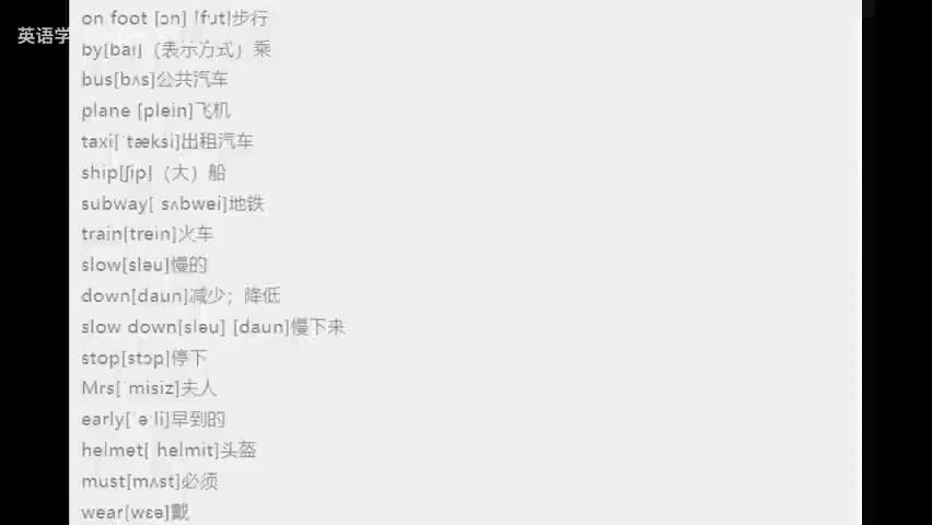 72六年级上单词Unit2