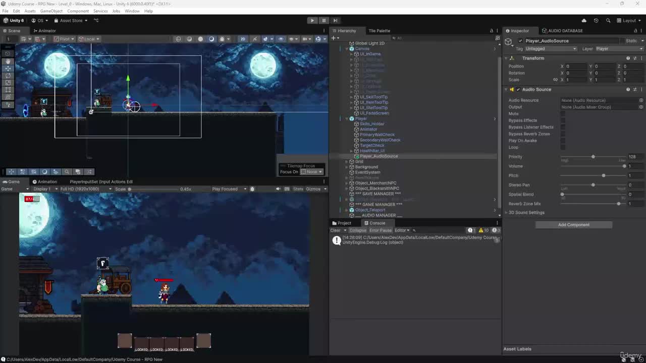 3. SFX Distance & Looped Audio