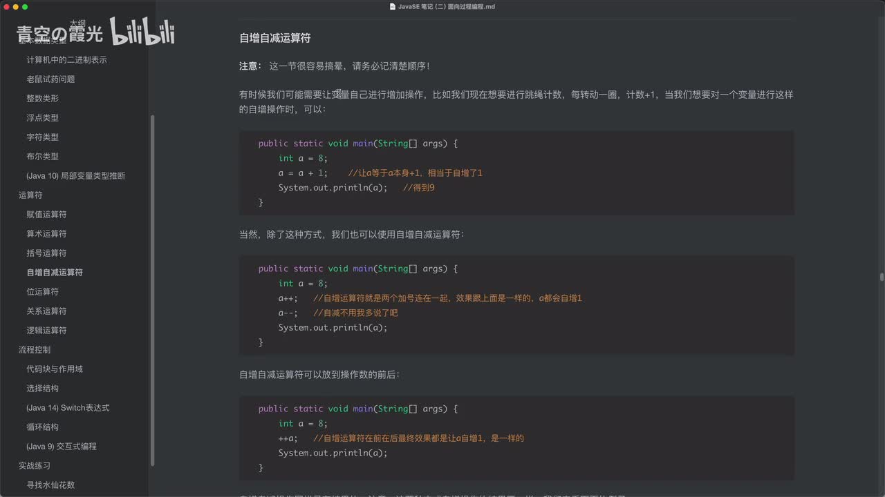 入门：自增自减运算符