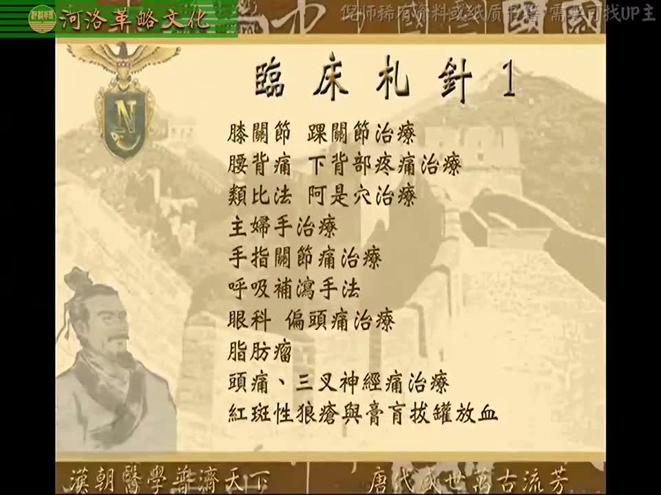 针灸大成10集_05【9临床扎针1】膝五针治关节病+养老透间使、三间透劳宫+胆经-环跳