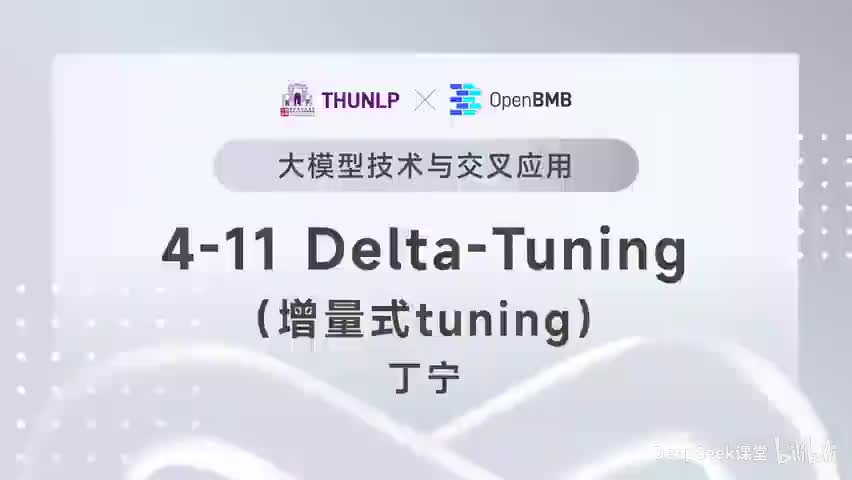 【清华大模型教程】 Delta-Tuning--增量式tuning