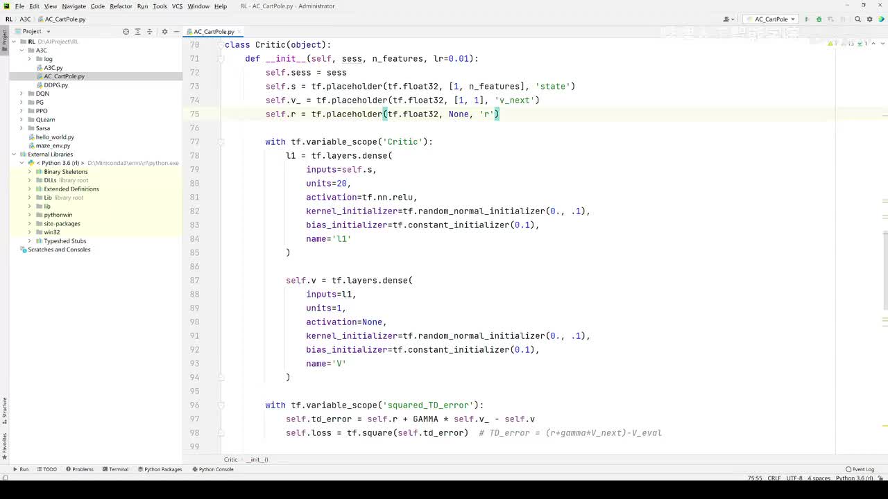 【2025版】65-代码实战_详解Critic网络构建及训练