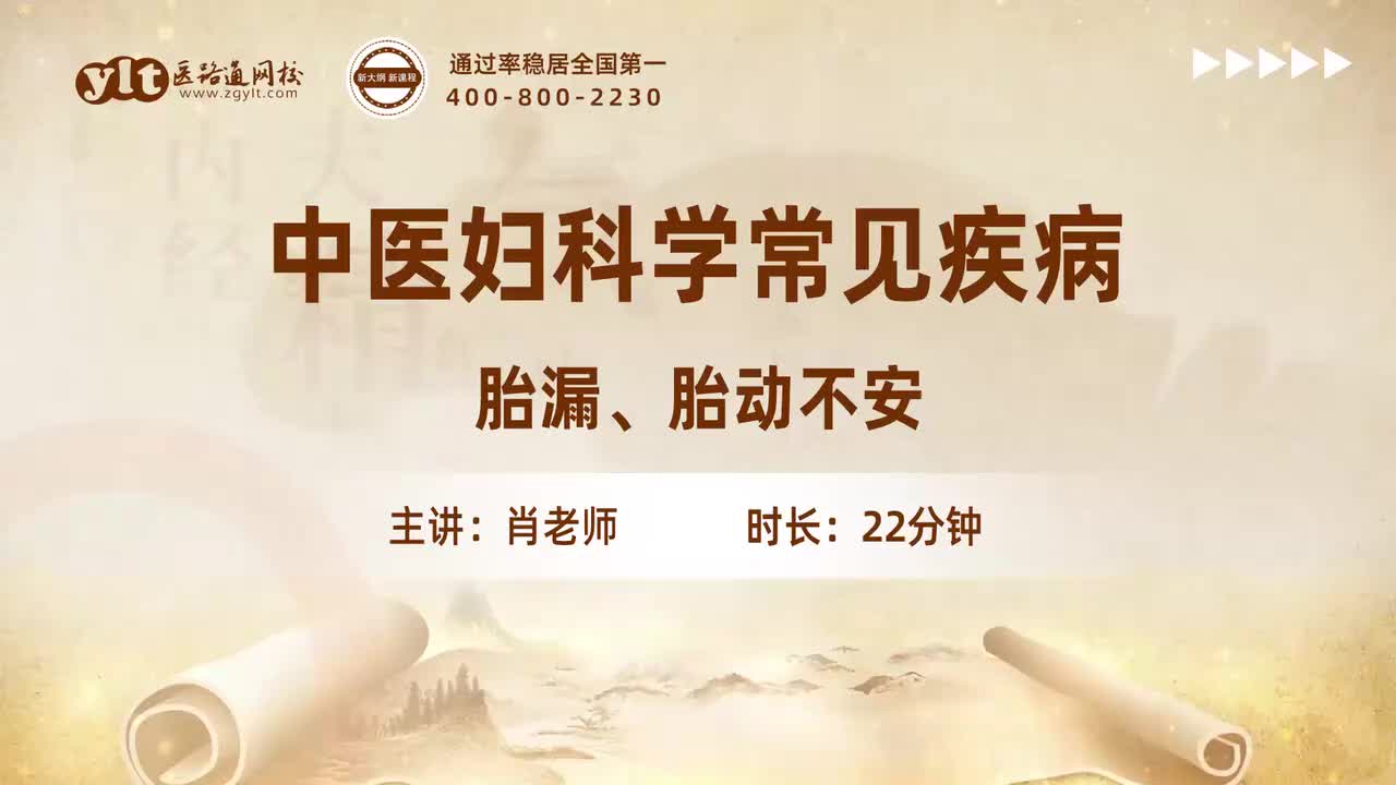 38.中医妇科学常见疾病-胎漏、胎动不安