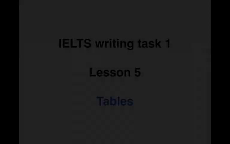 64.【Simon雅思小作文】Lesson 05 - Table