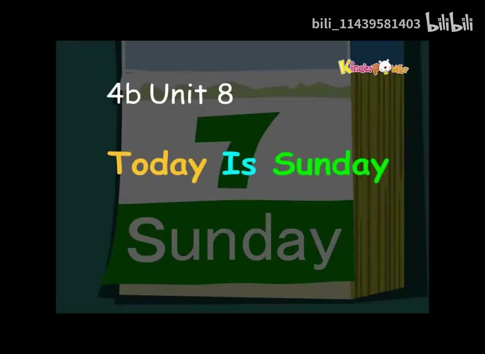 4b Unit 8-Today Is Sunday