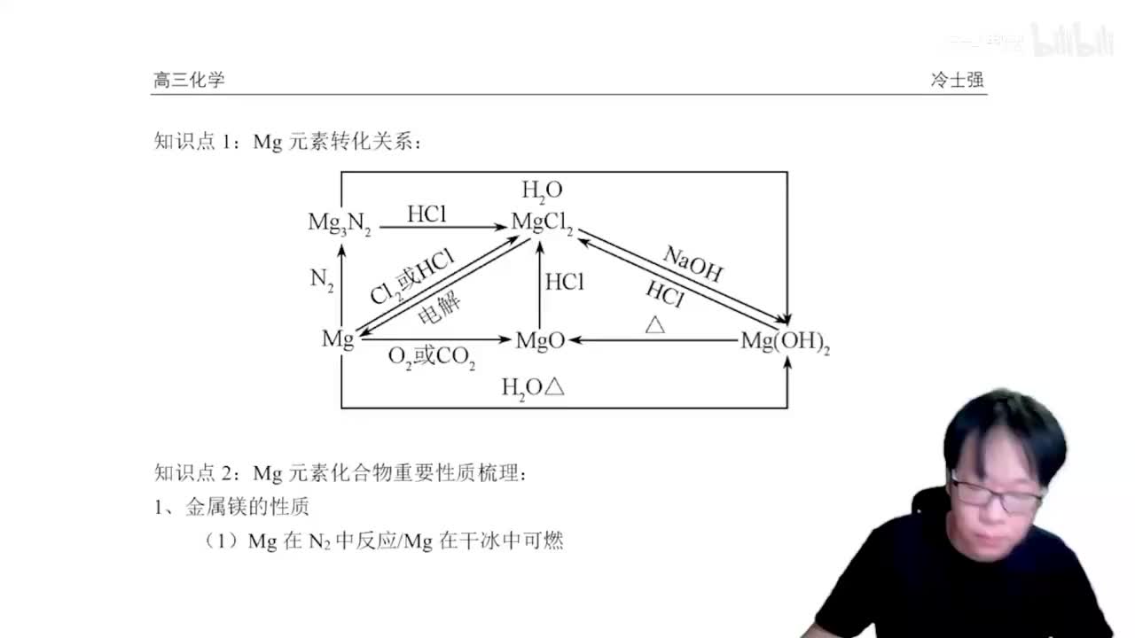 1.4.2.7 镁元素性质总述