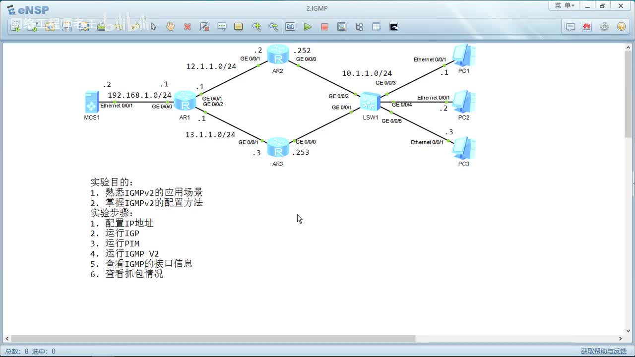 HCIP实验：9.2 IGMPv2