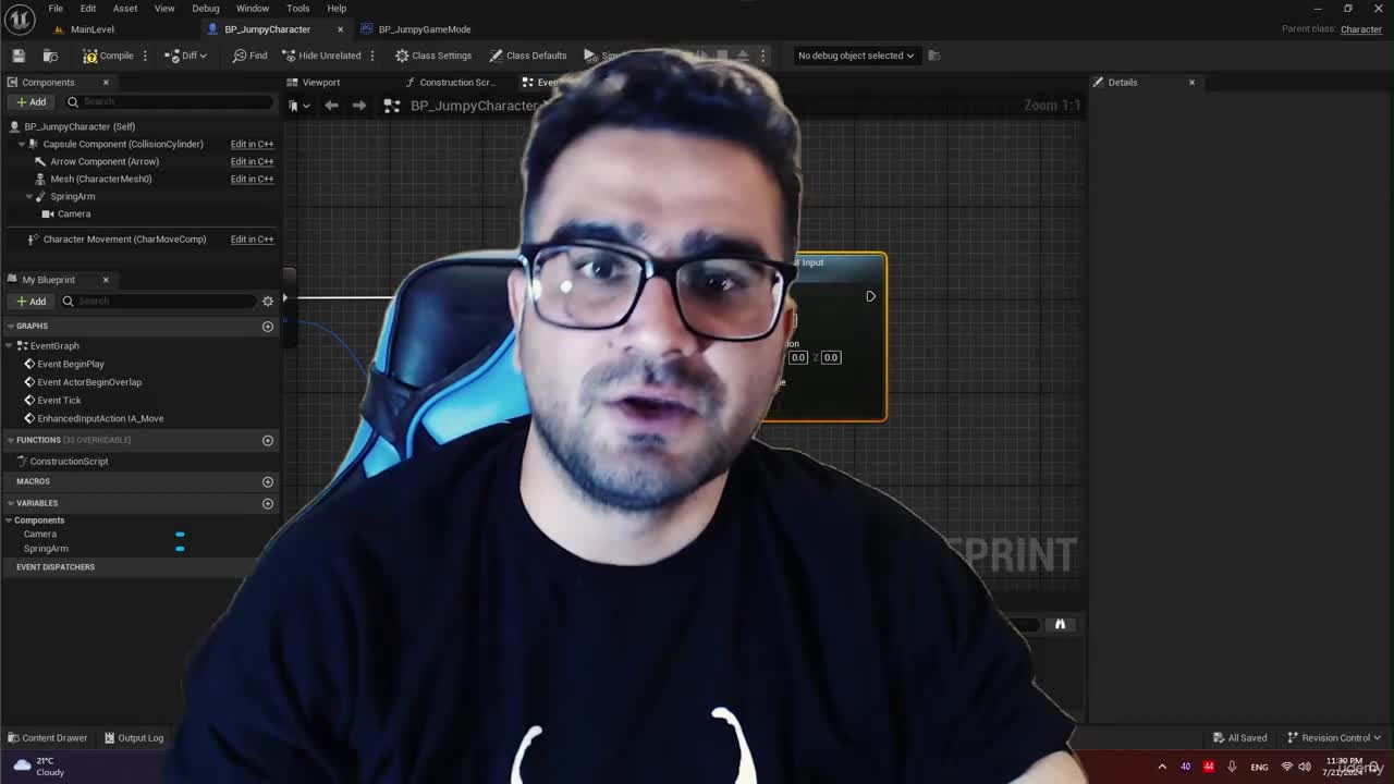 08. Jumpy 10 - Control rotation and forward vector and right vector