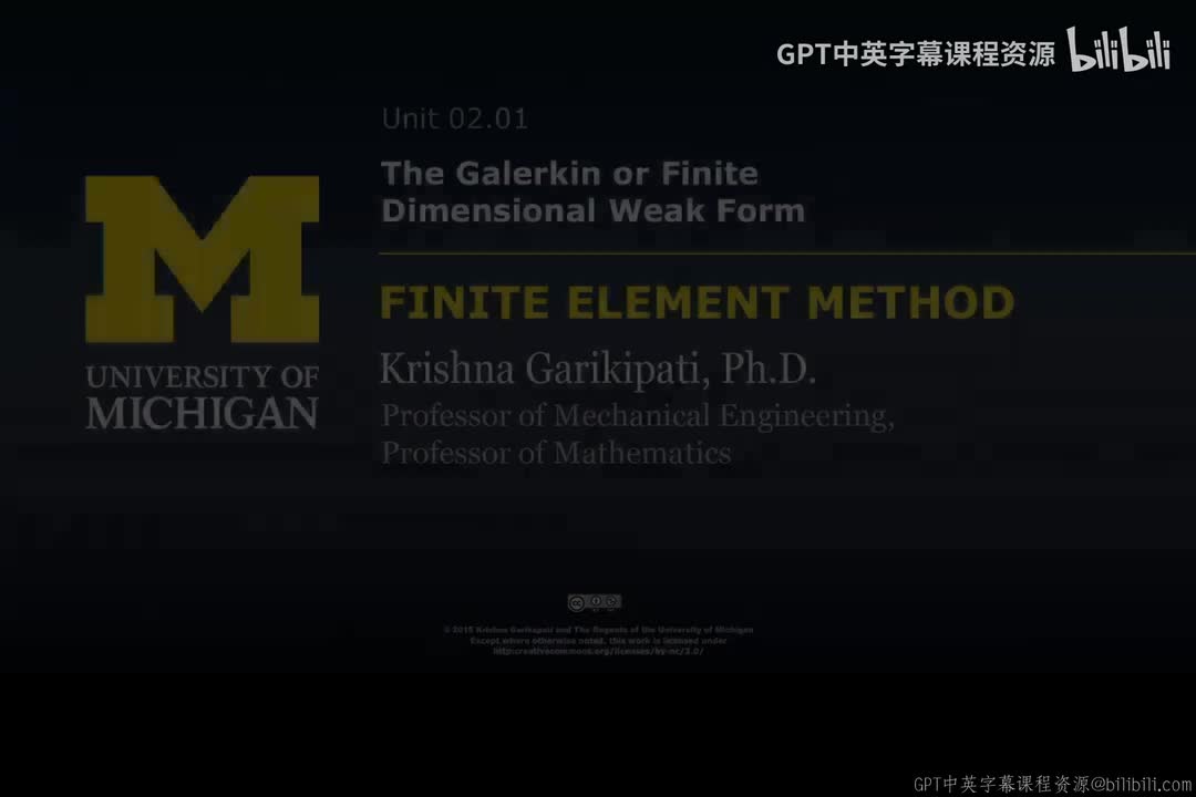 11_02 01 Galerkin方法或有限维弱形式.zh_en