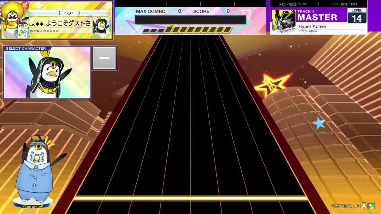 14.3(X-V) Hyper Active [MASTER 14] (譜面確認) [CHUNITHM チュウニズム]