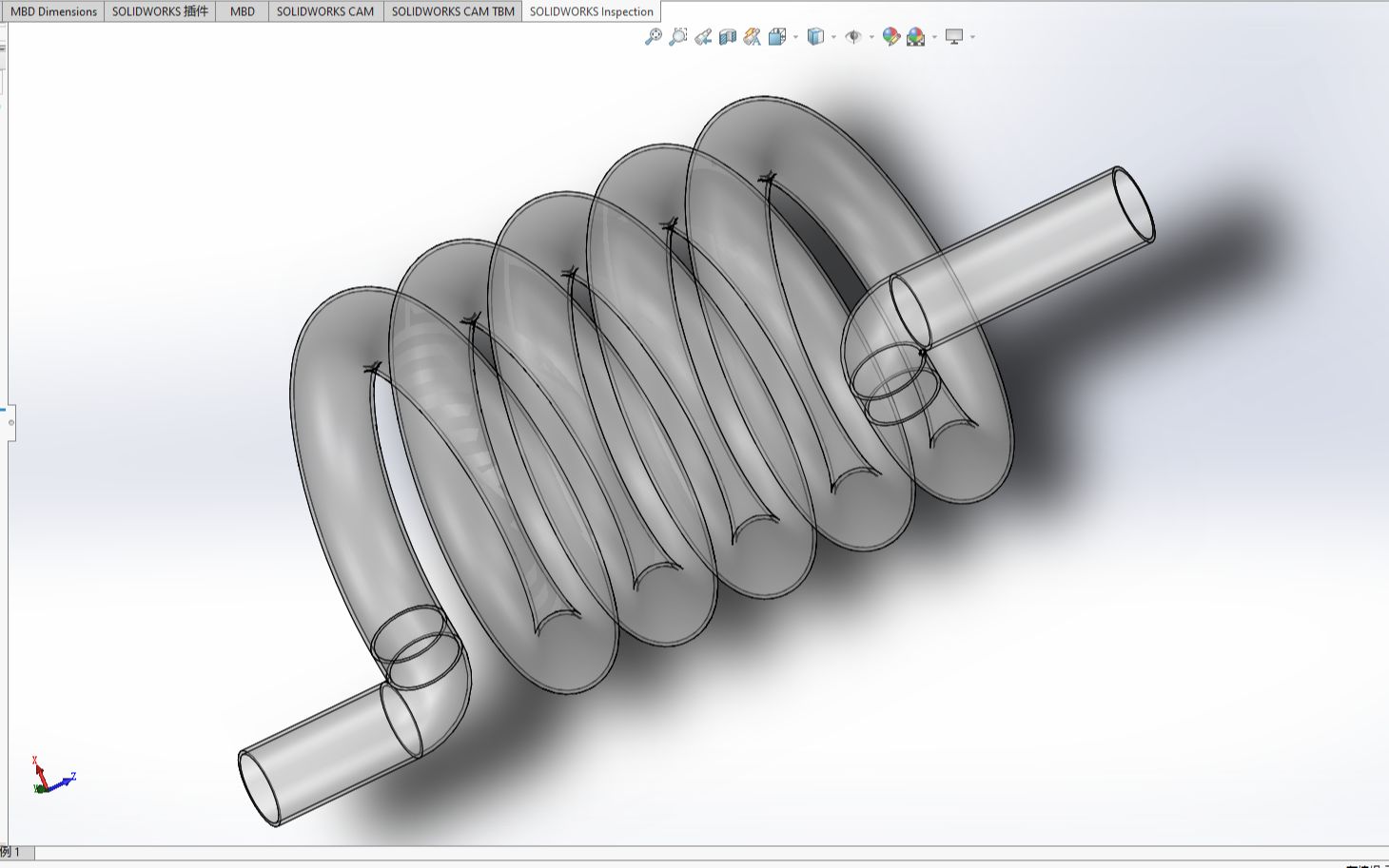 基於solidworks螺旋管建模-上個fluent螺旋管換熱模擬視頻中螺紋管的