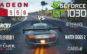 GT1030 vs RX550 显卡游戏性能测试对比视频 (CPU为I3-6100) 1080P