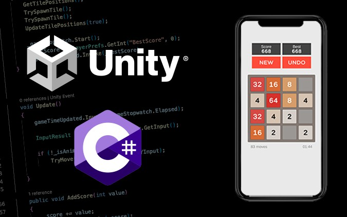 「中英字幕」Udemy  Unity&C#制作2048休闲游戏哔哩哔哩bilibili