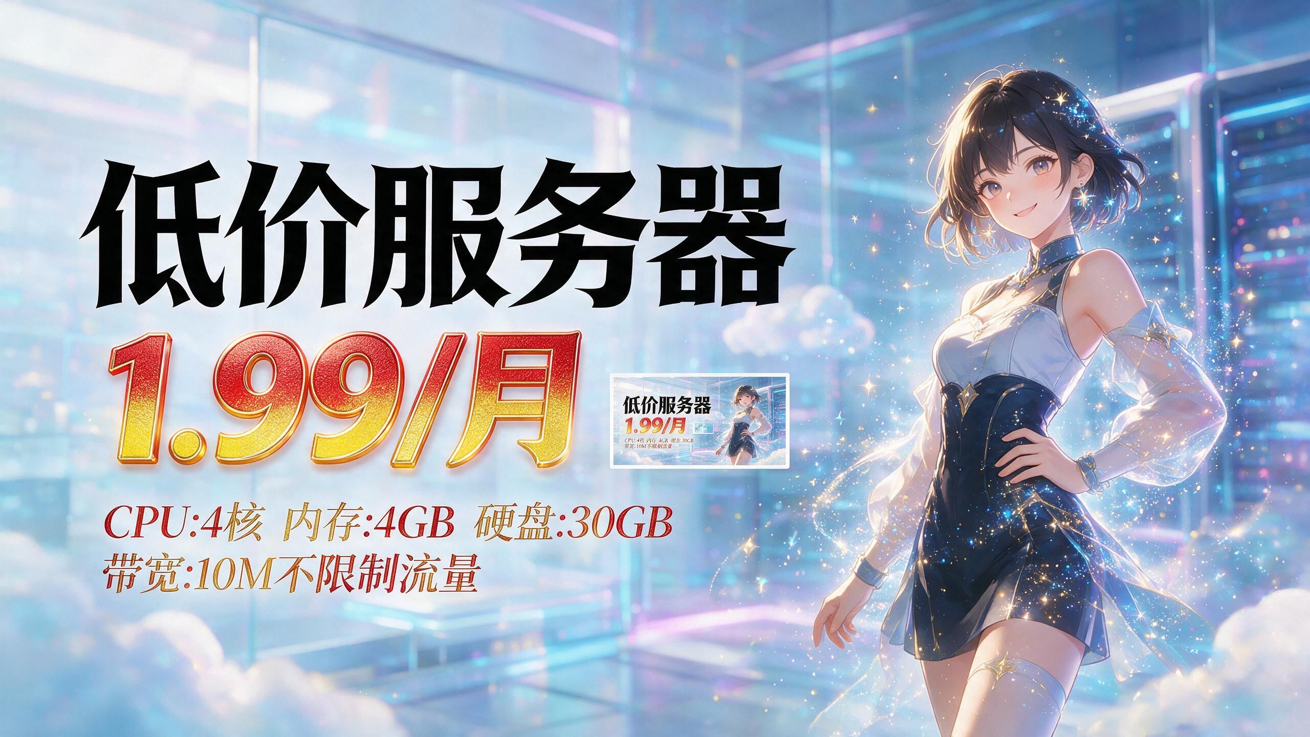 26低价云服务器选购避坑指南:4核4G 1.99/月、香港4核4G 9.9/月、8核8G年付468,三台全实测。配置怎么选