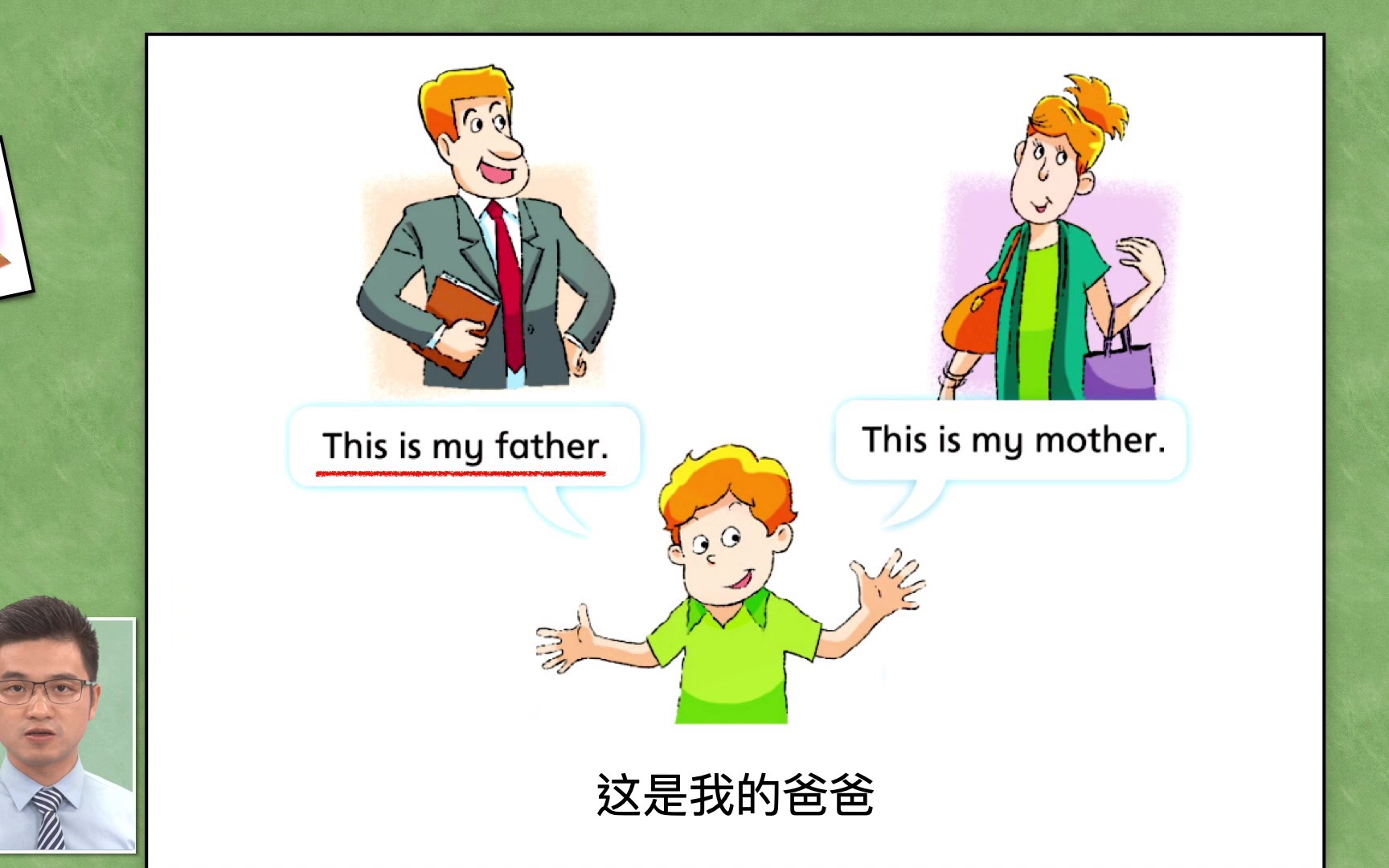 [图]译林版 三年级上册 Unit4 My family Story time 课文教读