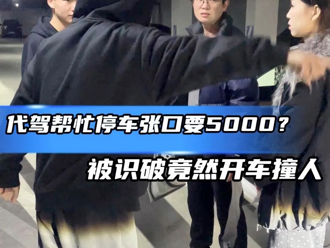 代驾帮忙停车张口要5000,被识破竟然开车撞人,最后竟是团伙行动!哔哩哔哩bilibili