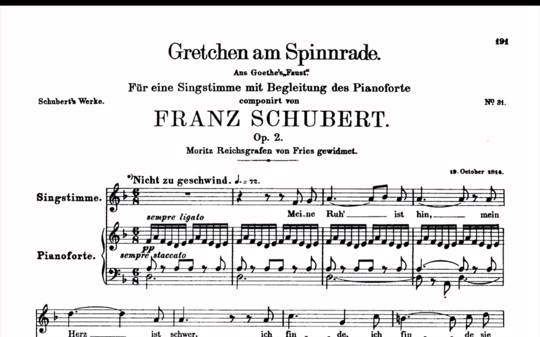 [图]《 Gretchen am Spinnrade, D. 118, S. 513 》(纺车旁的格丽卿—Franz•Schubert 舒伯特 之德语范读