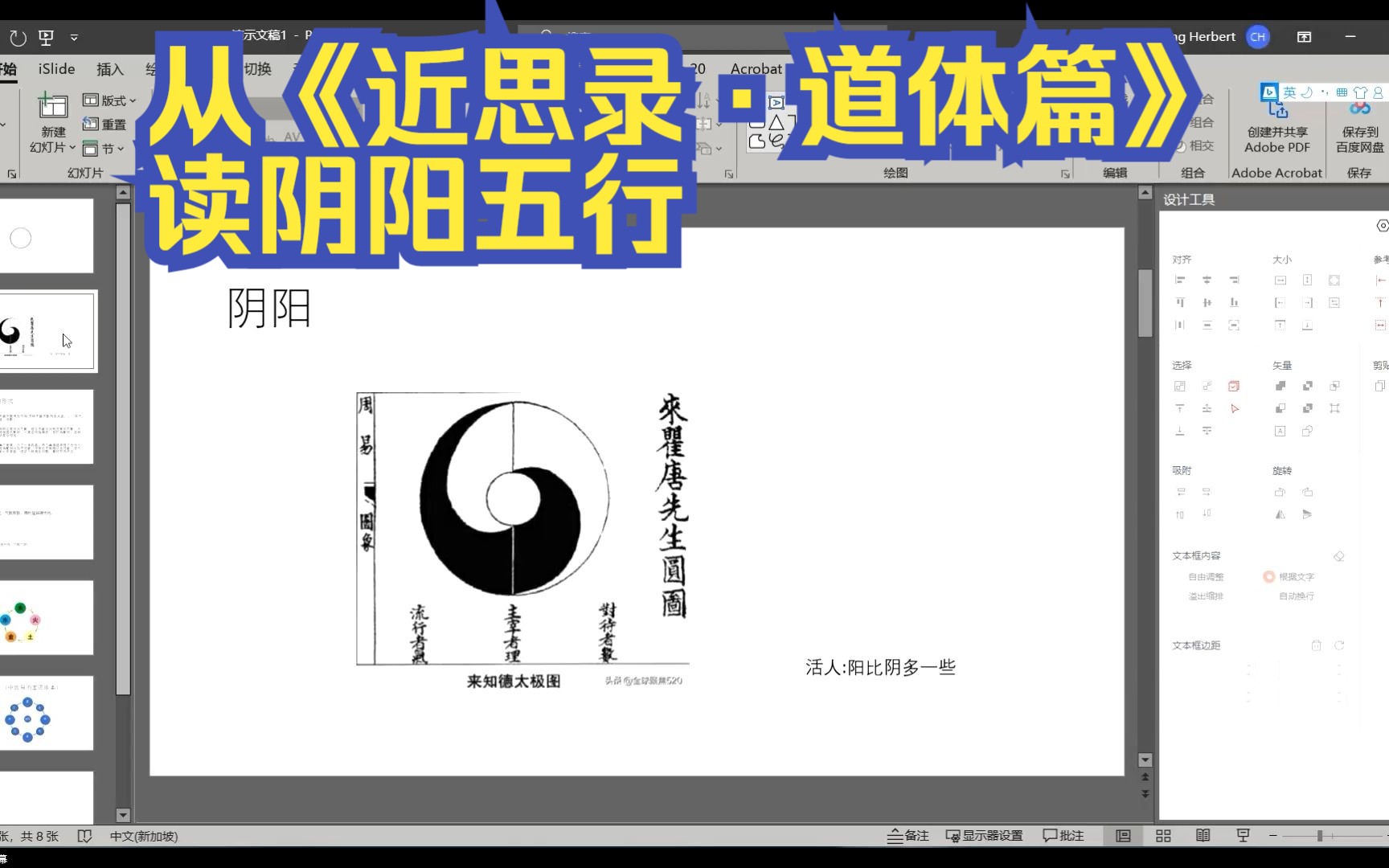 【医理导读课1】从《近思录ⷩ“体篇》读阴阳五行哔哩哔哩bilibili