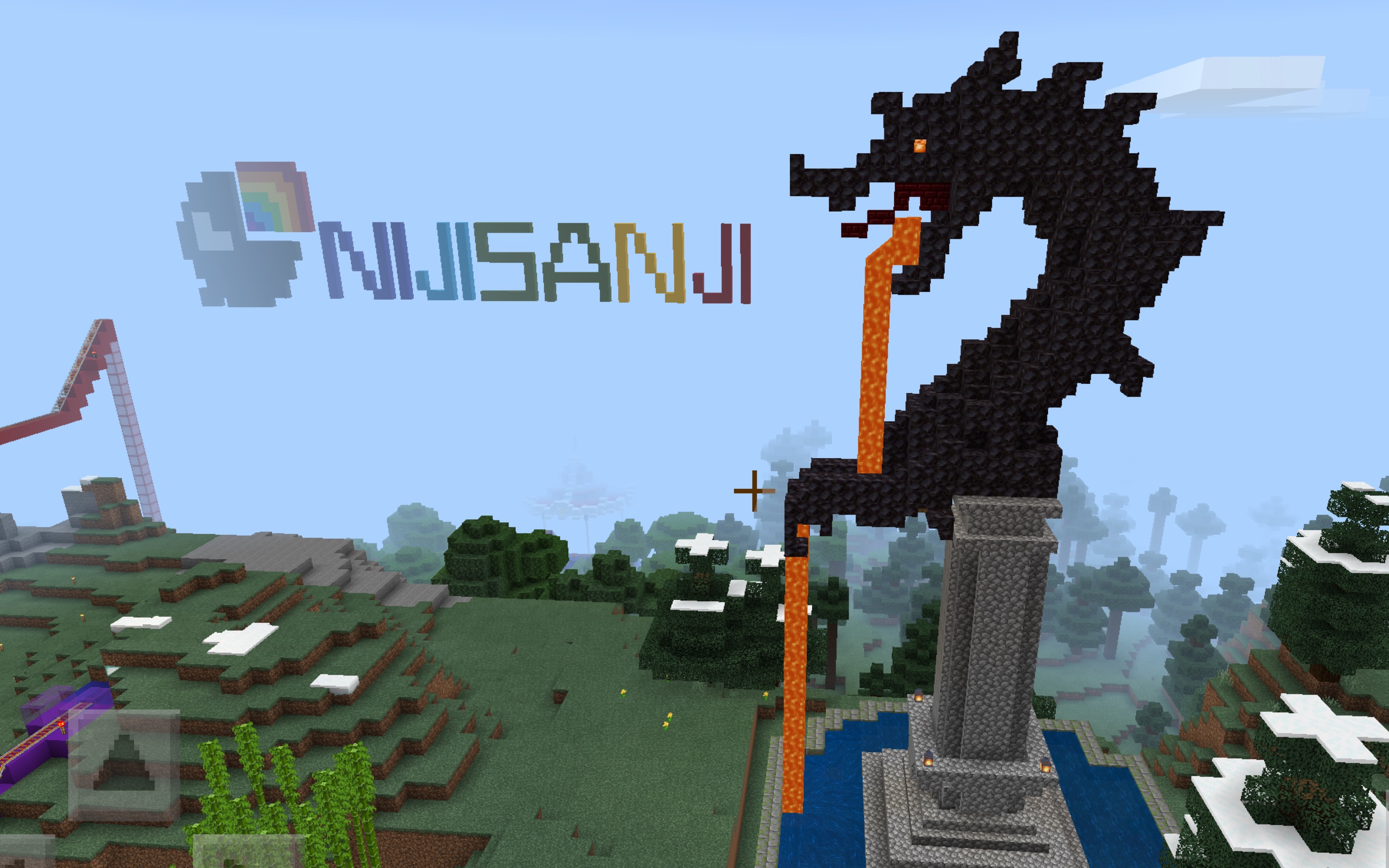 minecraftselen300k直播龙雕像复刻