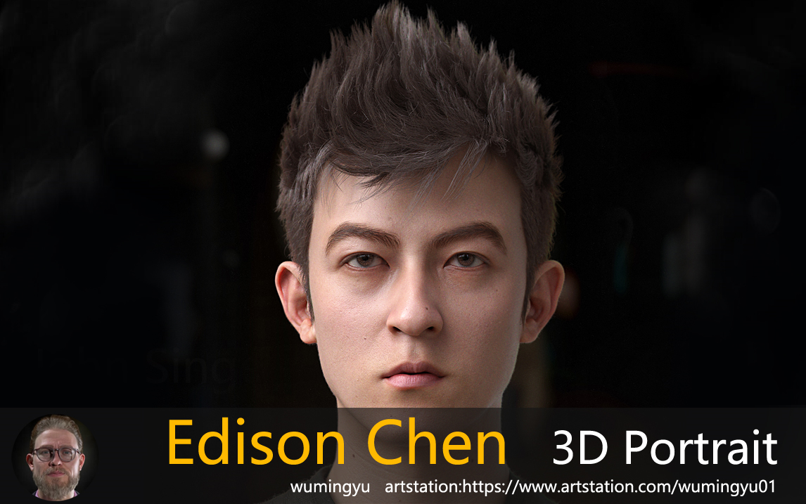 UP 尝试 Edison Chen 陈冠希 3D 肖像建模哔哩哔哩bilibili