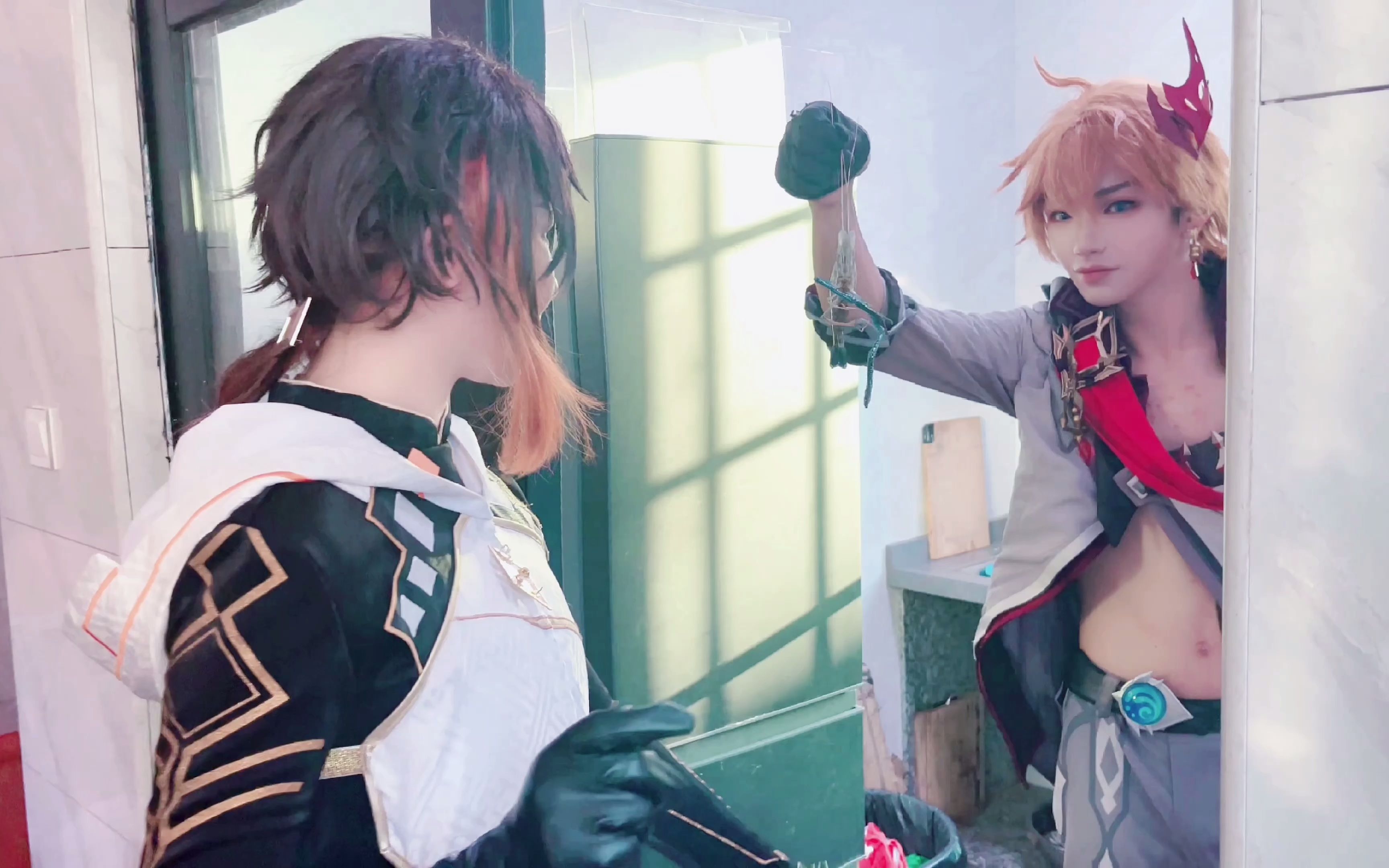 【原神cos】给钟离吃海鲜