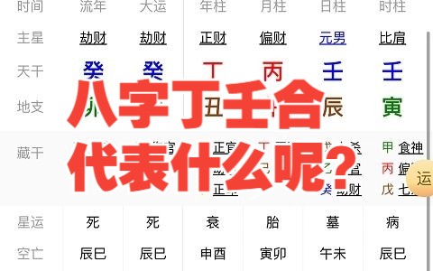 八字丁壬合代表什么呢?哔哩哔哩bilibili