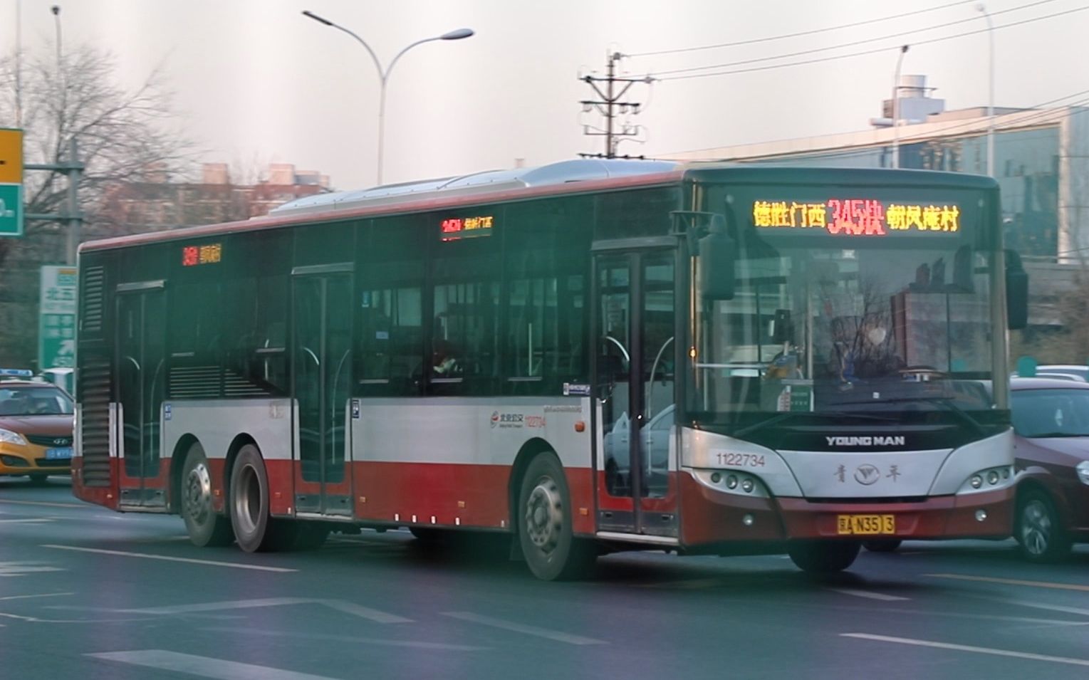 【北京公交 十分罕见】2023年345路快车青三快速通过