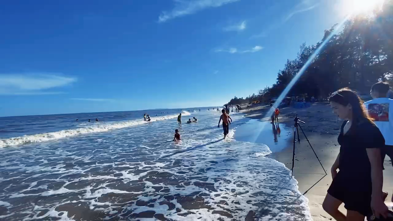 万尾金滩,第一次赶海