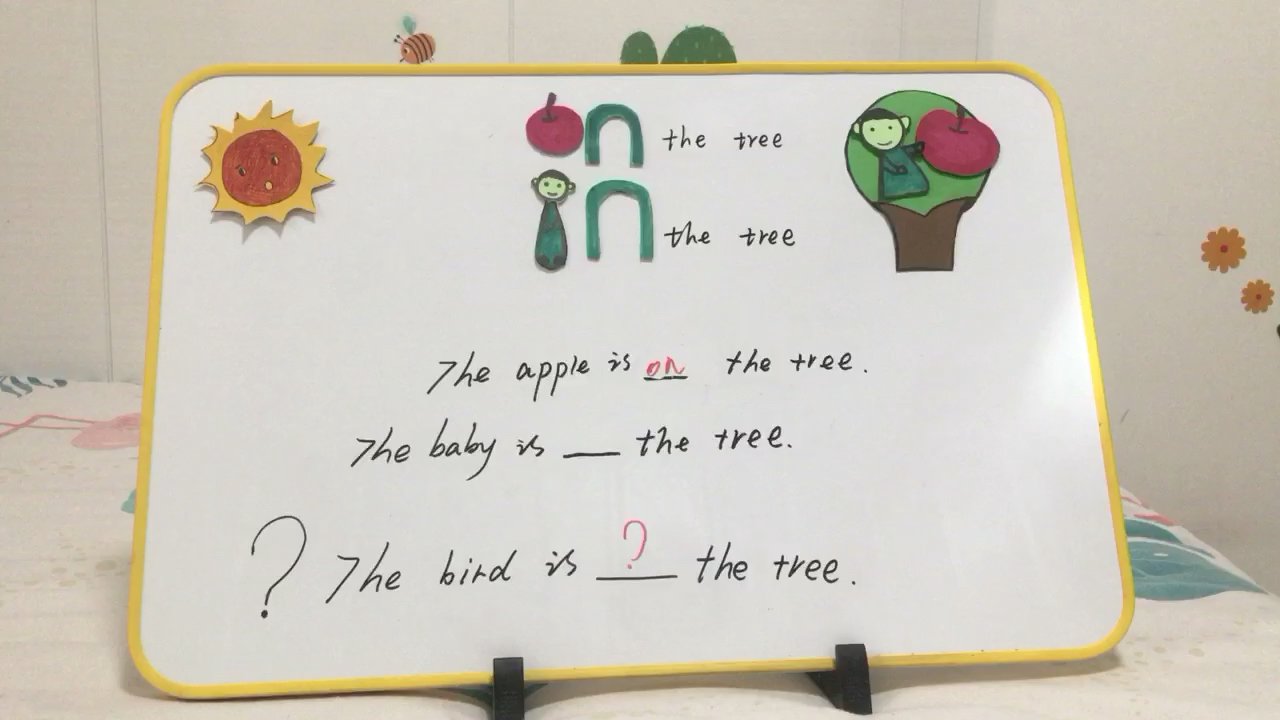 [图]初中英语in the tree和on the tree