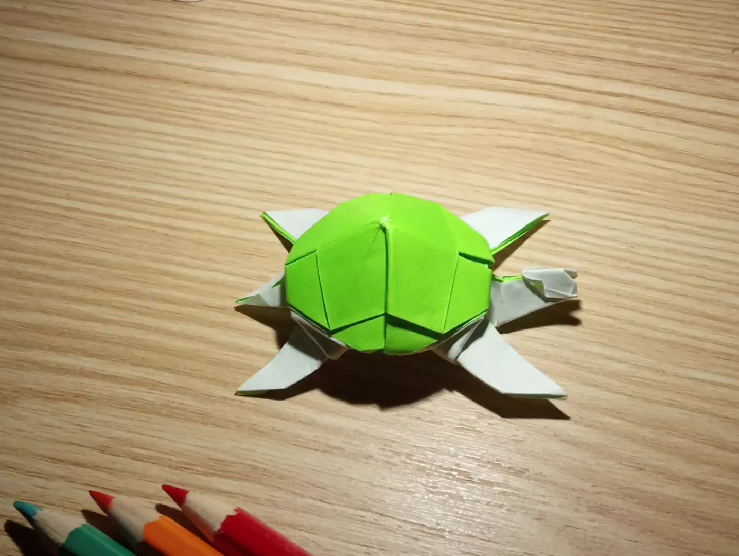 折纸练习绿毛龟