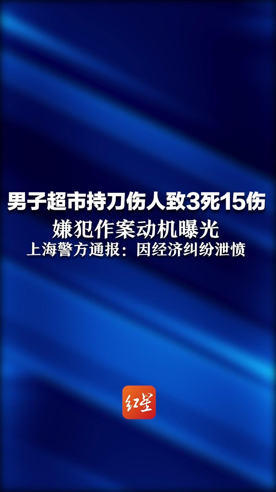 男子超市持刀伤人致3死15伤 嫌犯作案动机曝光 上海警方通报:因经济纠纷泄愤哔哩哔哩bilibili