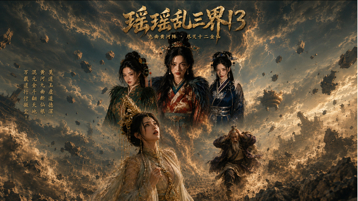 九曲黄河阵团灭十二金仙！燃灯弃阵逃跑！