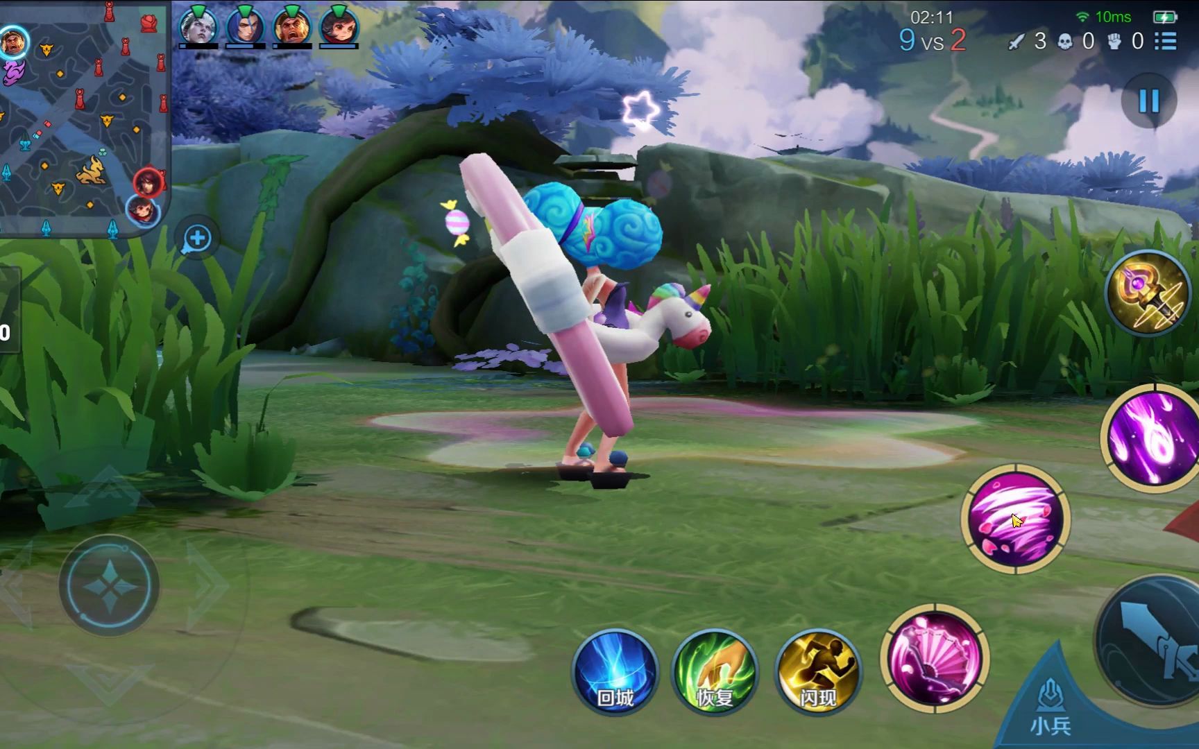 王者荣耀小乔缤纷独角兽星元皮肤3d视角展示 算是一个值得换的皮肤