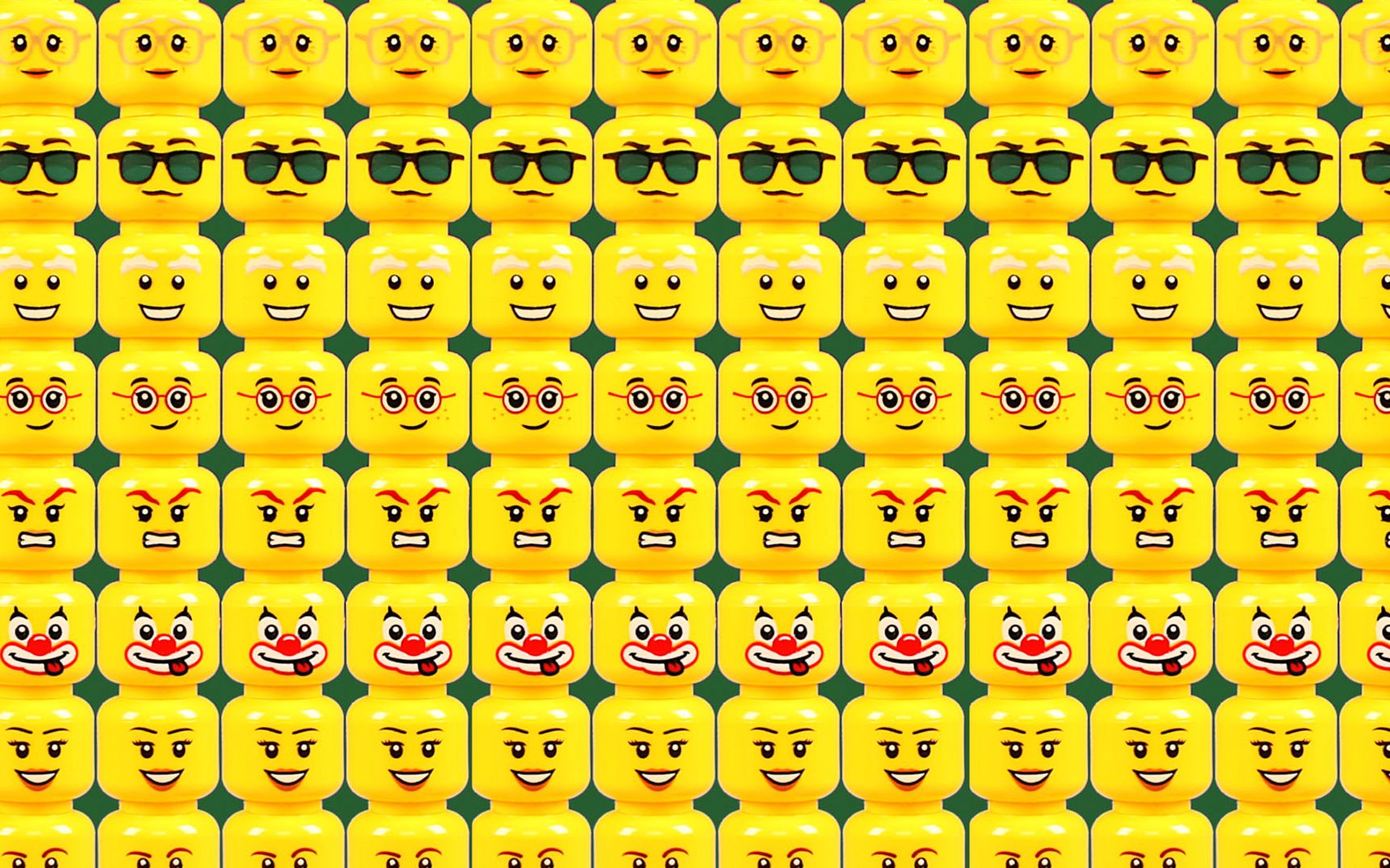 乐高玩具百变的乐高表情, 填充所有的屏幕_哔哩哔哩 (゜-゜)つロ 干杯