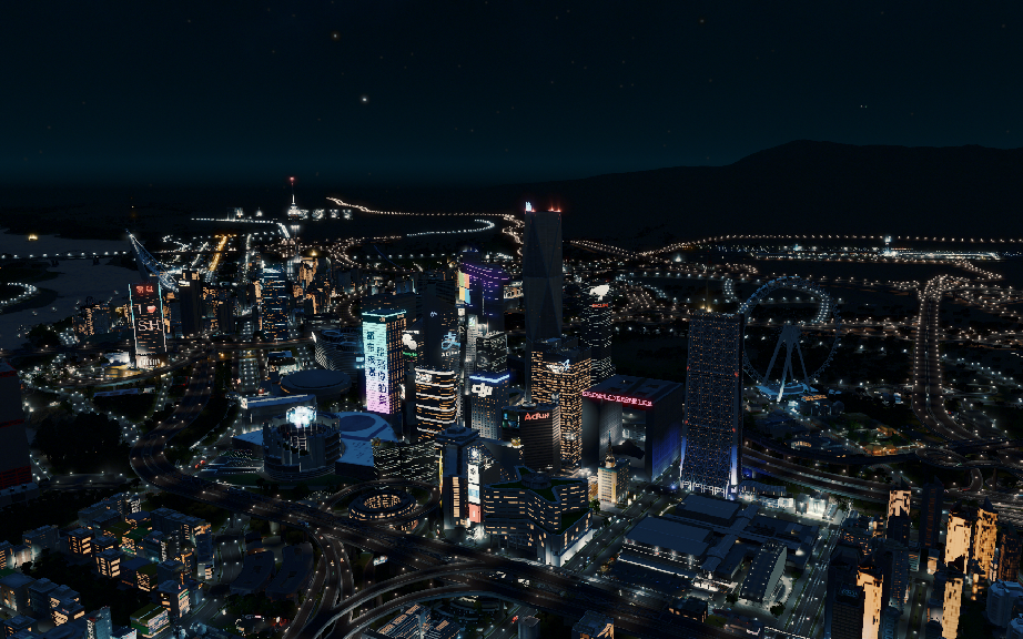 城市天际线超级夜景超级cbd那个电影录制模组真的不会用别骂了被骂了