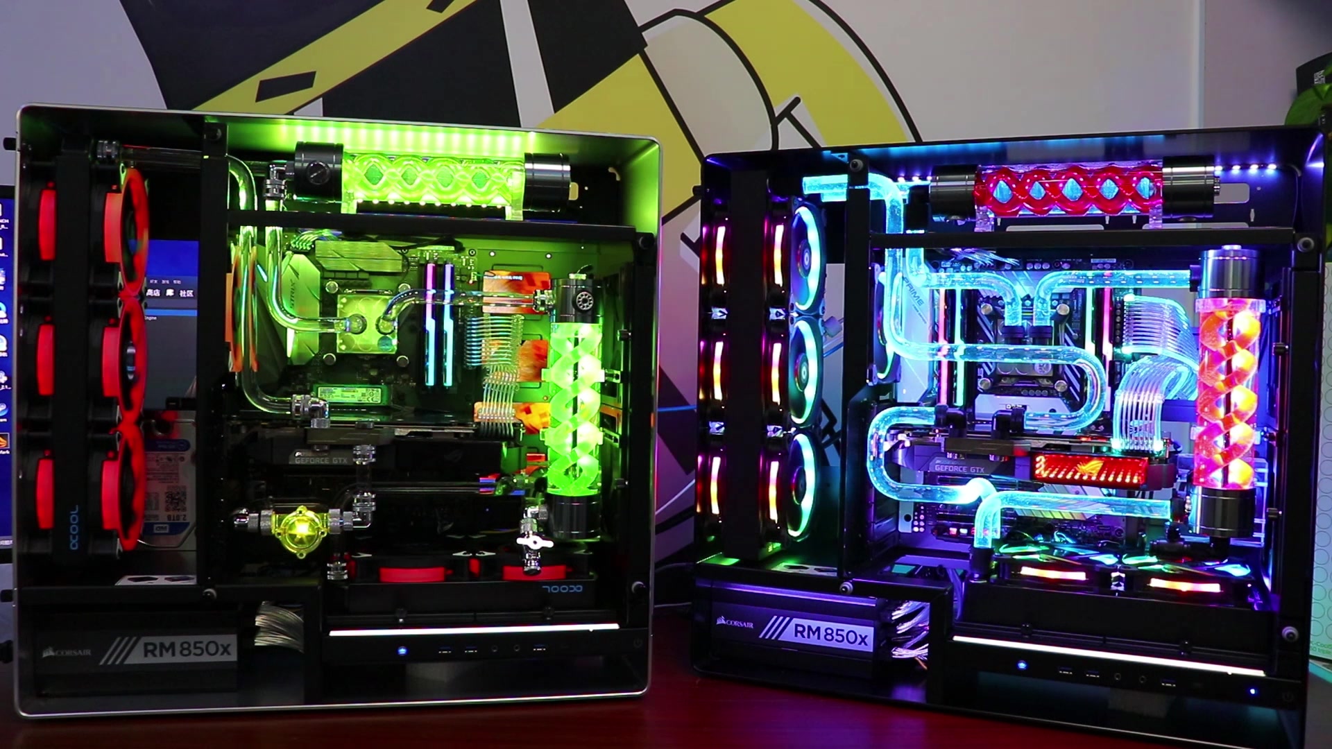 迎广909不同颜色机箱不同水冷方案!