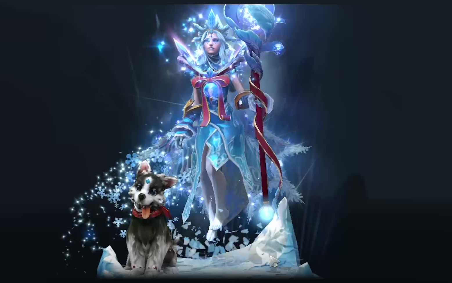 【dota2】小冰冰-水晶室女-我心中冰女顶配的饰品搭配