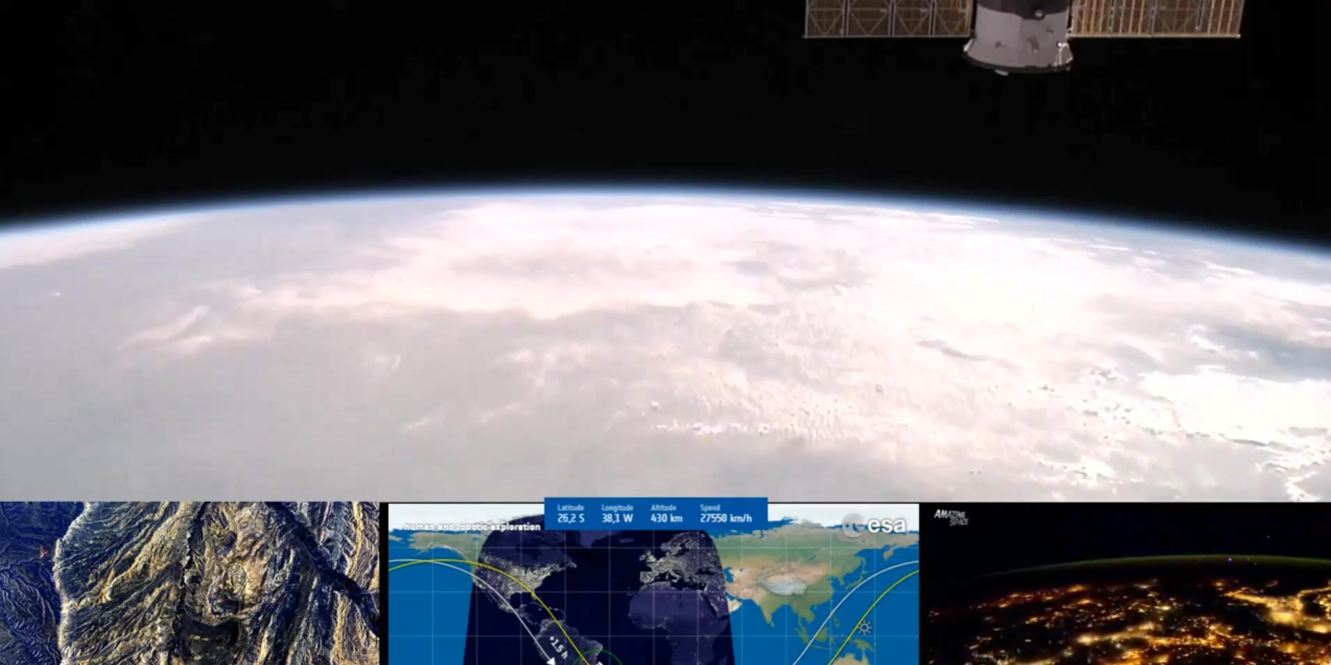 NASA | 国际空间站直播 | 以27500km/h速度飞行是什么感觉?站在约400公里高度俯瞰众生是什么感觉? 这可能是目前站的最高的直播?一起感受哔哩哔哩...