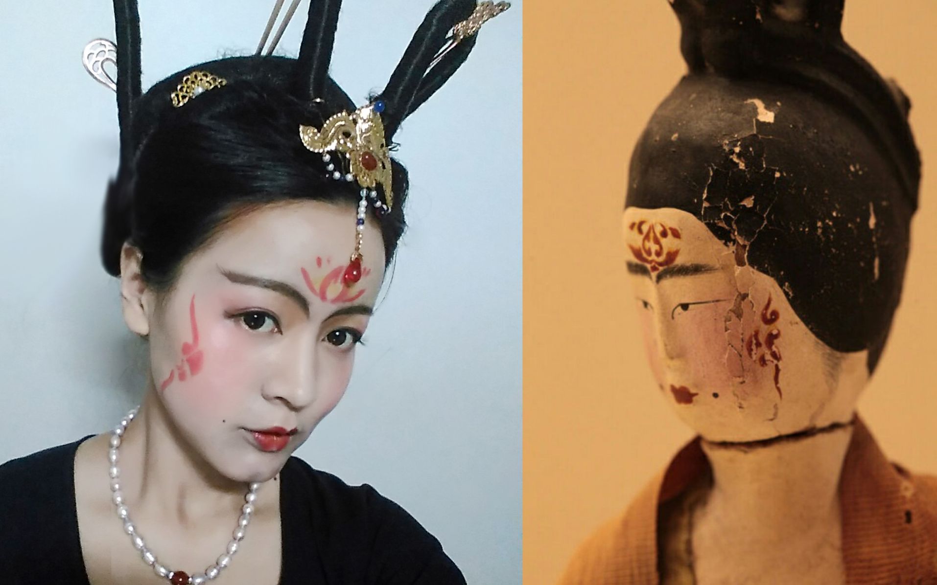 【驰月】唐朝女俑的妆面 一时兴起又来了把全身的