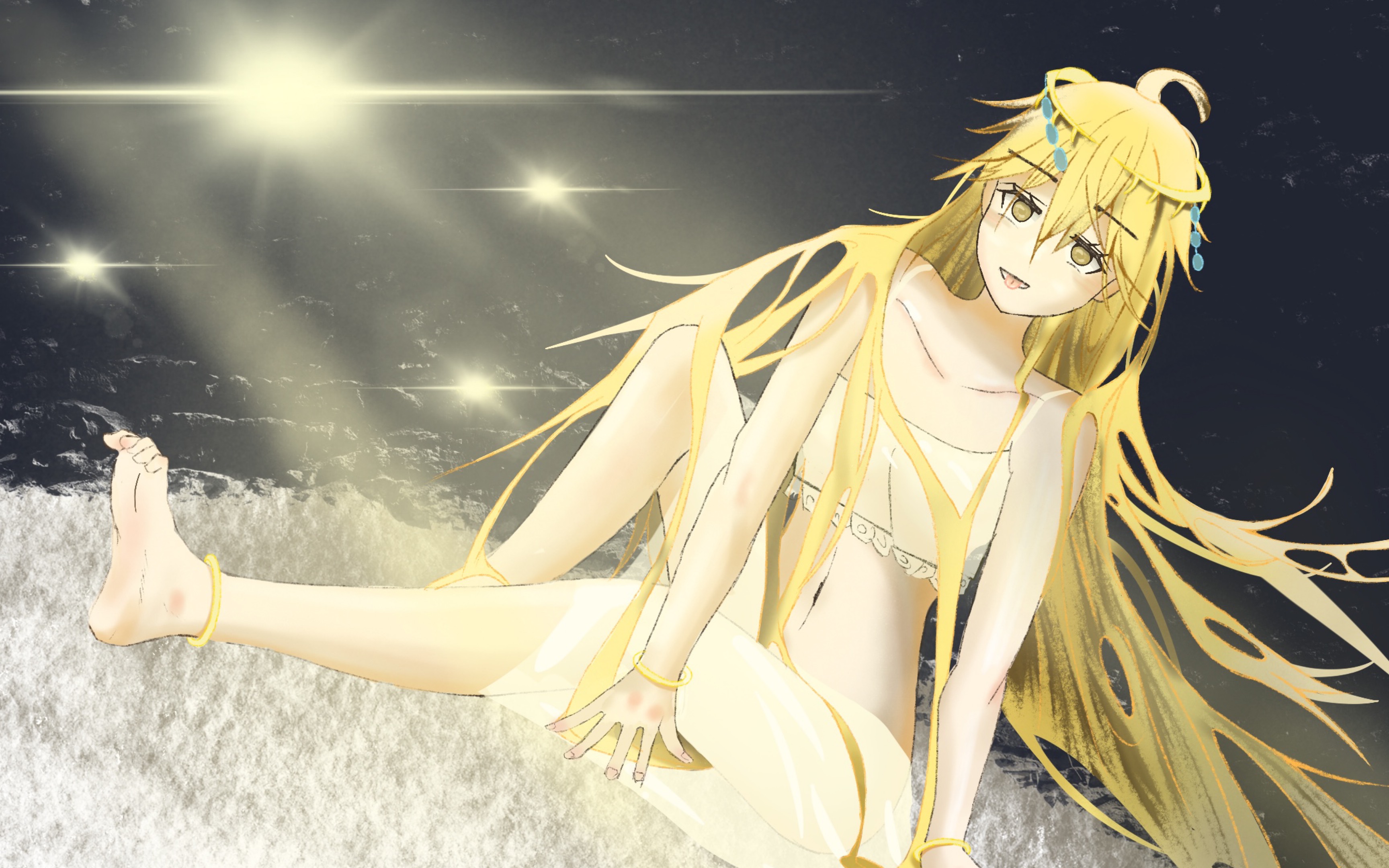 绘画过程(摇滚莫扎特睡玫瑰)