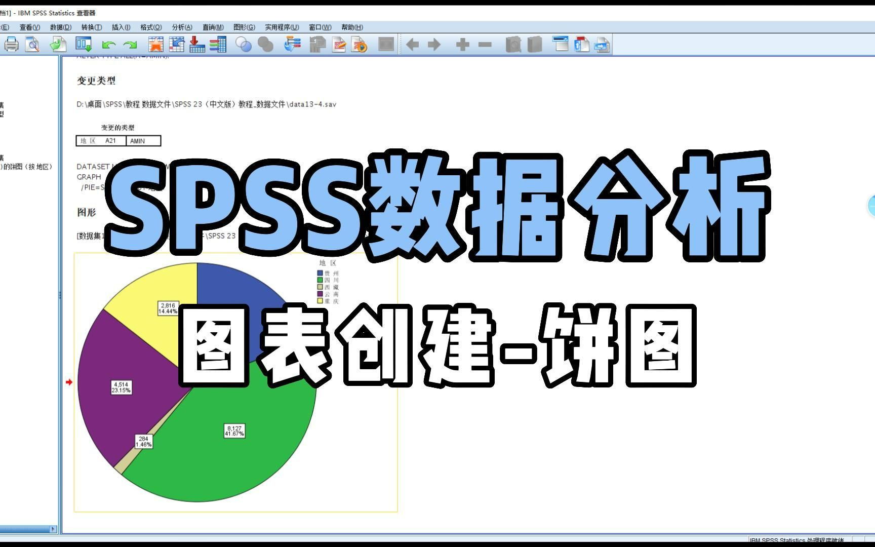 spss数据分析图表创建饼图