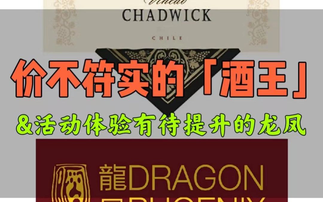 价不符实的「智利酒王」Chadwick & 活动体验有待提升的龙凤美酒顾问哔哩哔哩bilibili