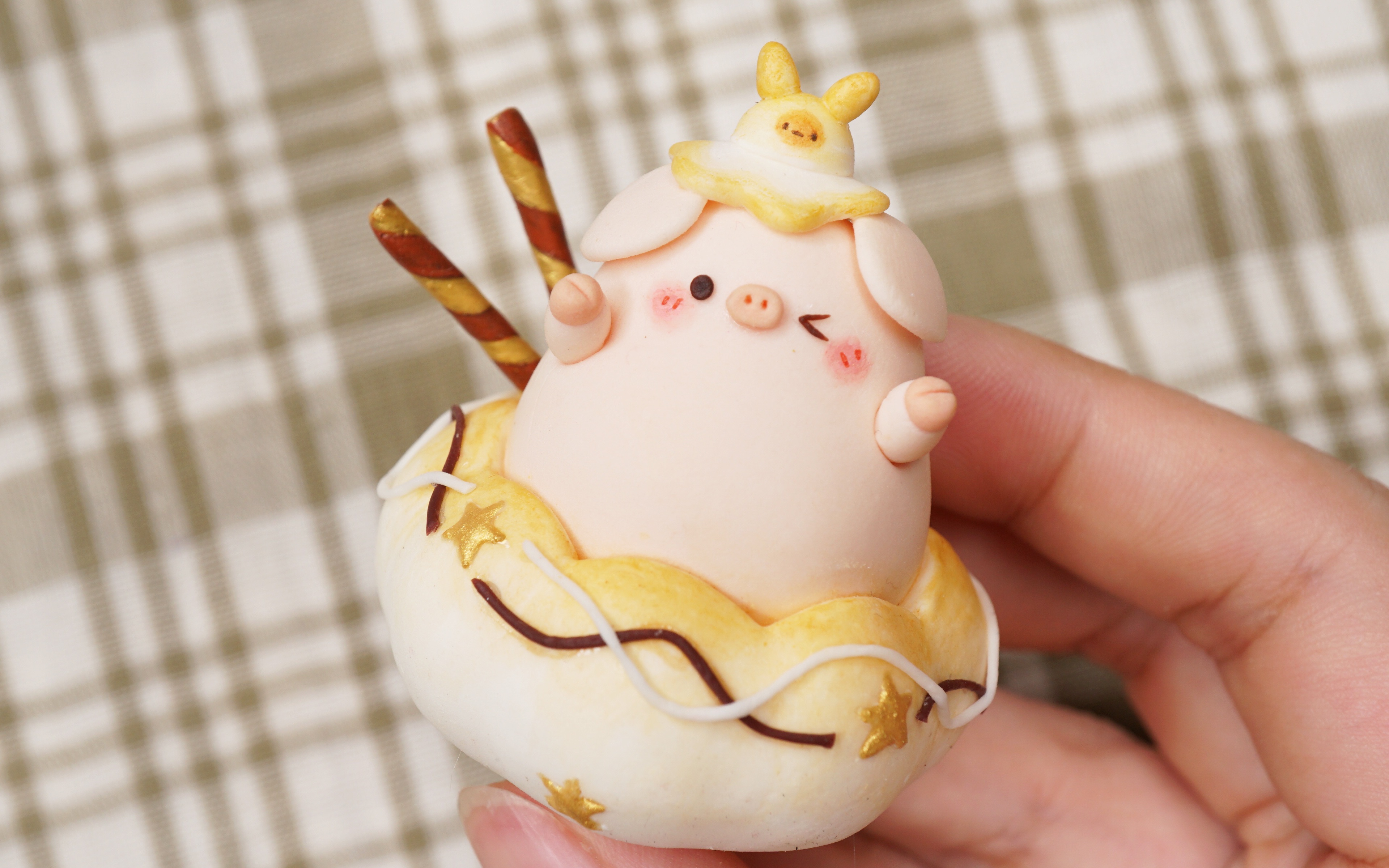 轻粘土 diy【屁可猪甜点】粉丝要求的盲盒公仔!自己做不花钱!