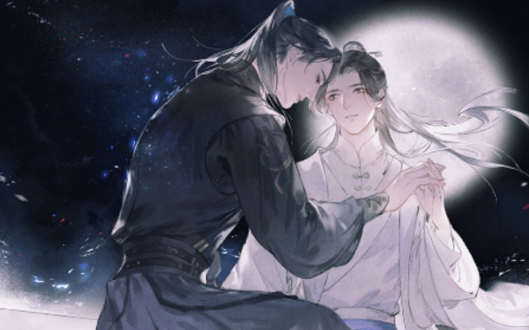 《二哈和他的白猫师尊》水榭藏美人, 美人召天问, 天问抽墨燃 ,墨燃上