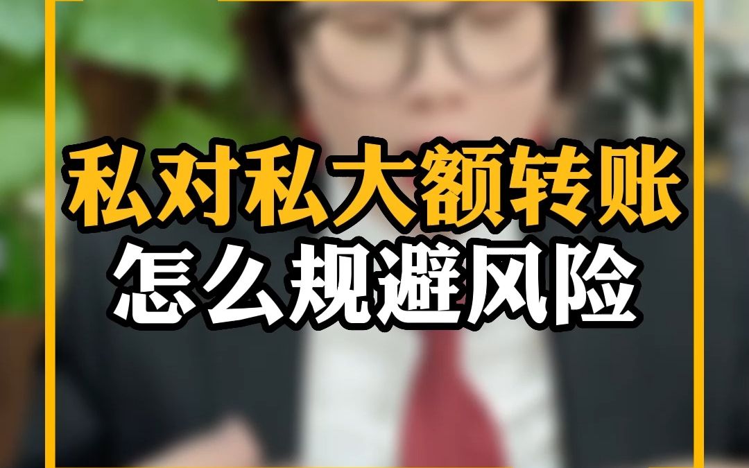 私对私大额转账怎么规避风险哔哩哔哩bilibili