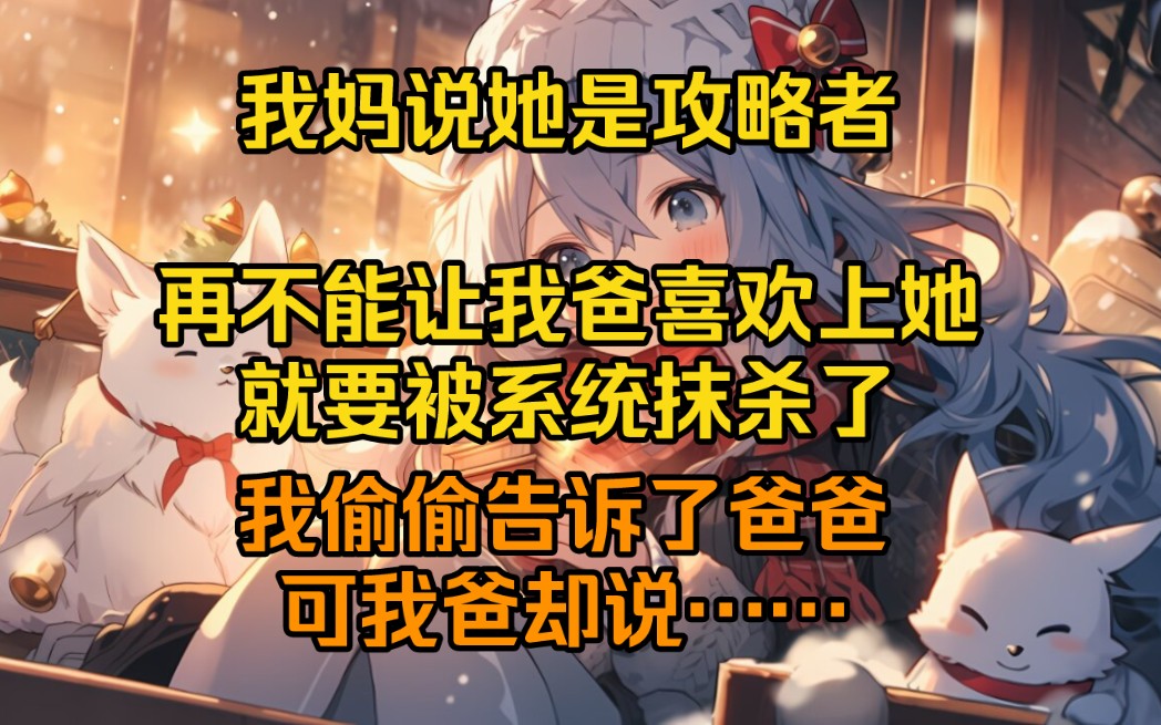 我妈说她是攻略者,再不能让我爸喜欢上她就要被系统抹杀了.魂飞魄散的那种.我偷偷告诉了爸爸,可我爸却说哔哩哔哩bilibili