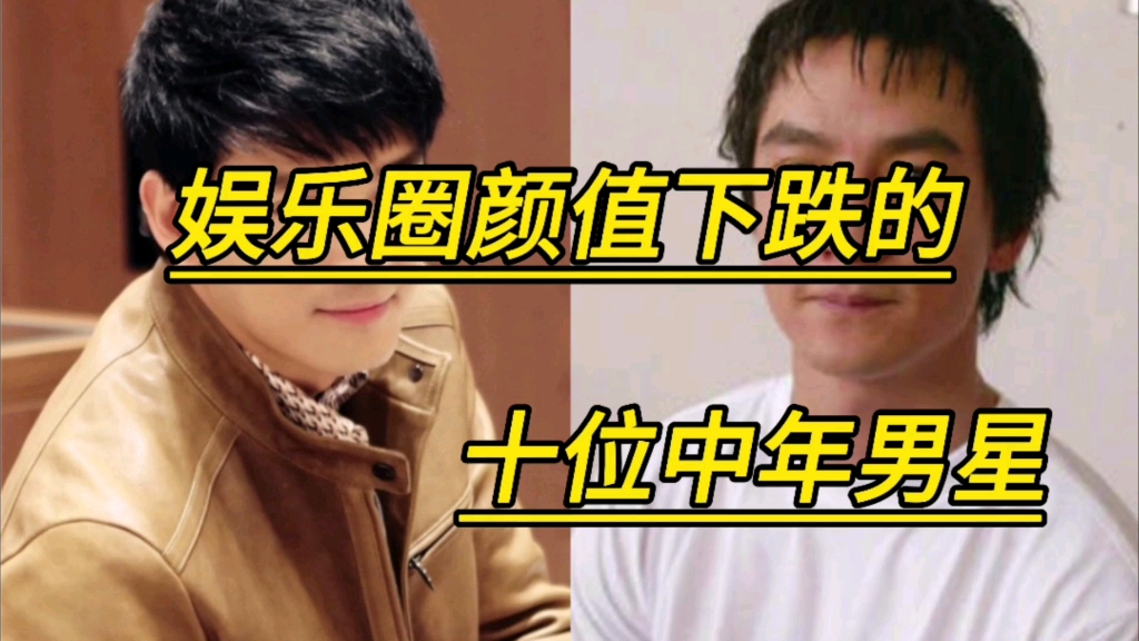 娱乐圈颜值下跌的十位中年男星哔哩哔哩bilibili