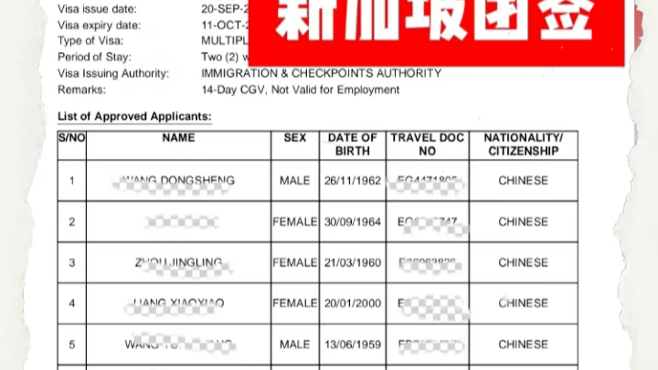 新加坡签证,团签3人以上即可,资料简单,出签快,稳哔哩哔哩bilibili