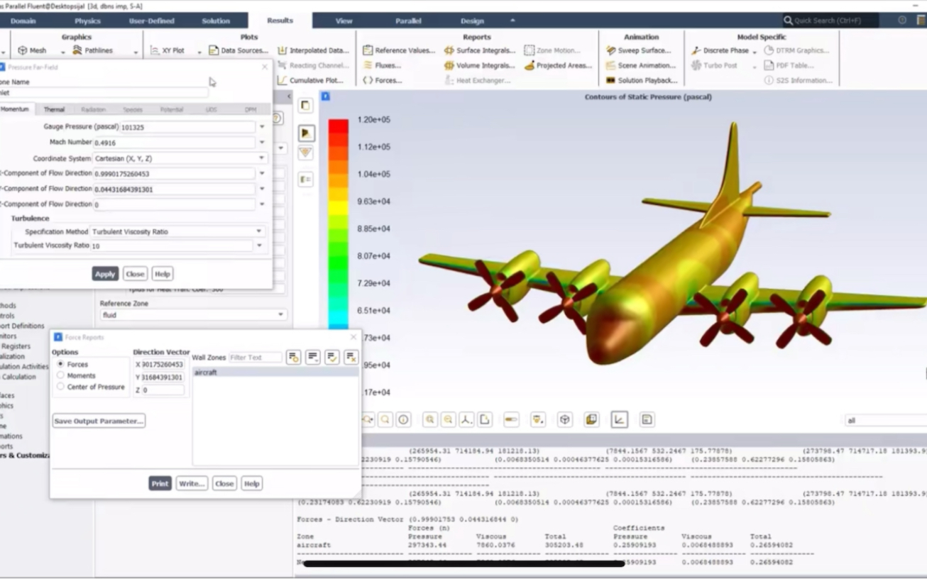 飞机全机的fluent模拟