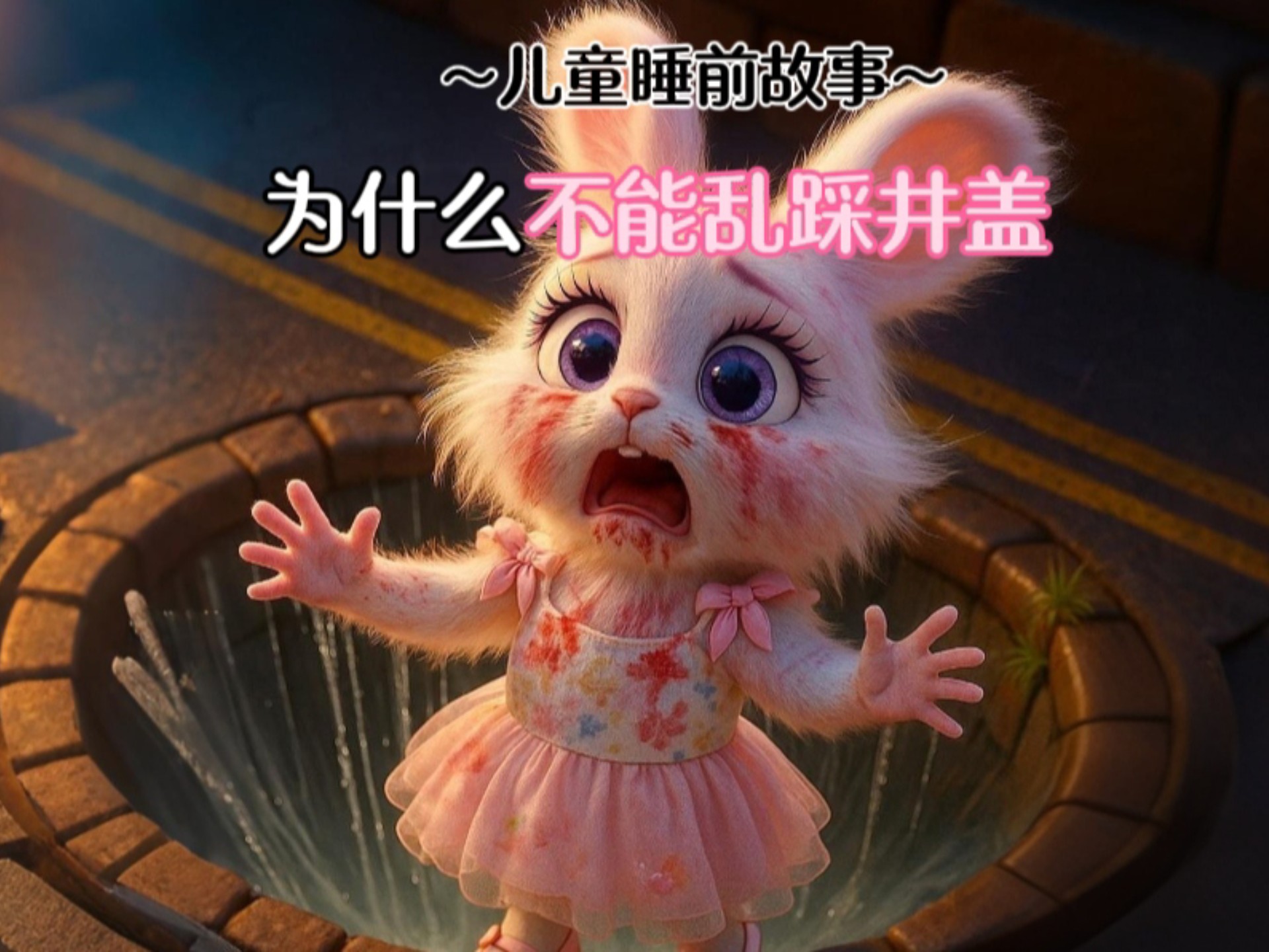 儿童睡前故事《为什么不能乱踩井盖？》